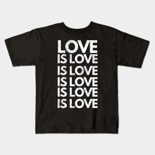 LGBTQ Gay Pride Flag Love Is Love Kids T-Shirt